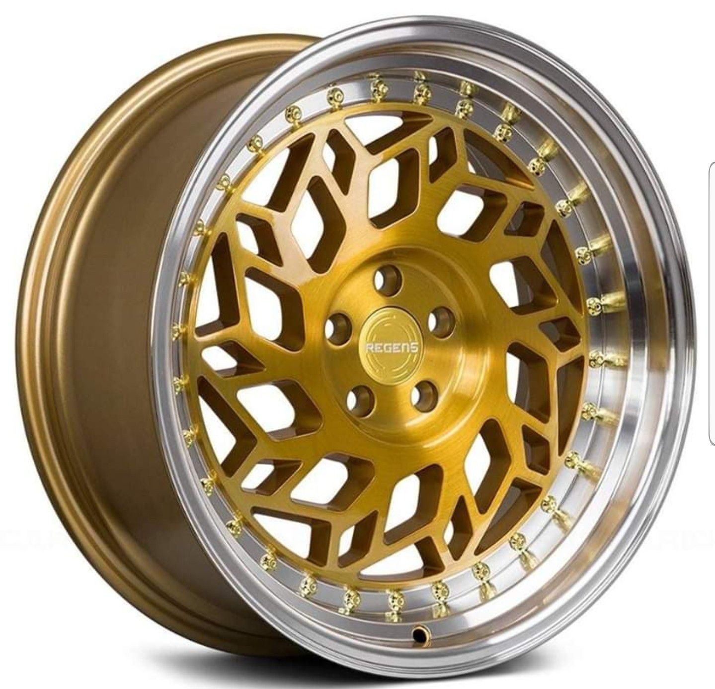 18" inch Regen5 R32 Gold machined wheel rim & tire packages available! No credit financing!