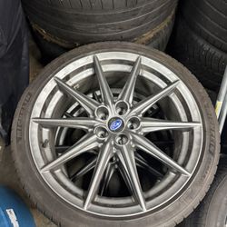 Set Of 2x 2025 SUBARU BRZ BR-Z FACTORY 18 WHEELS TIRES OEM RIM MICHELIN SU003-09471