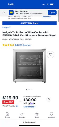 Insignia Wine Fridge/cooler In Good Condition