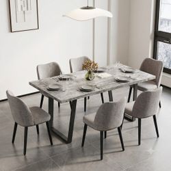 Brand New Modern Dining Table With 6 Chairs 