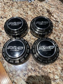 Rays Volk Center Cap Black Chrome for TE37X, TE37XT 6x139.7 (Set of 4)