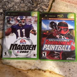 Greg Hastings Tournament Paintball and Madden 2002 Original Xbox Games