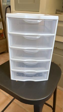 Sterilite Mini Desktop 5-Drawer Plastic Storage Unit  7”x 8.5" x 11"