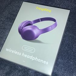 heyday™ Candy Purple Hybrid Wired/Wireless New Built-In Microphone Wireless Banded Headphones -