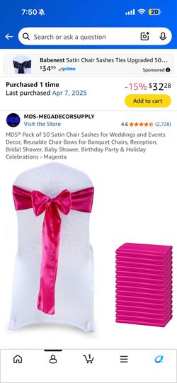 Chair bows and table runner