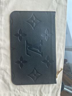 Louis Vuitton Neverfull Pouch Black Empreinte Leather 