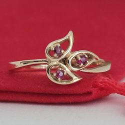 ❤️10k Size 6 Precious Solid Yellow Gold Rubies Cocktail Ring!/ Anillo de Oro con Rubíes! 👌🎁Post Tags: 10k 14k