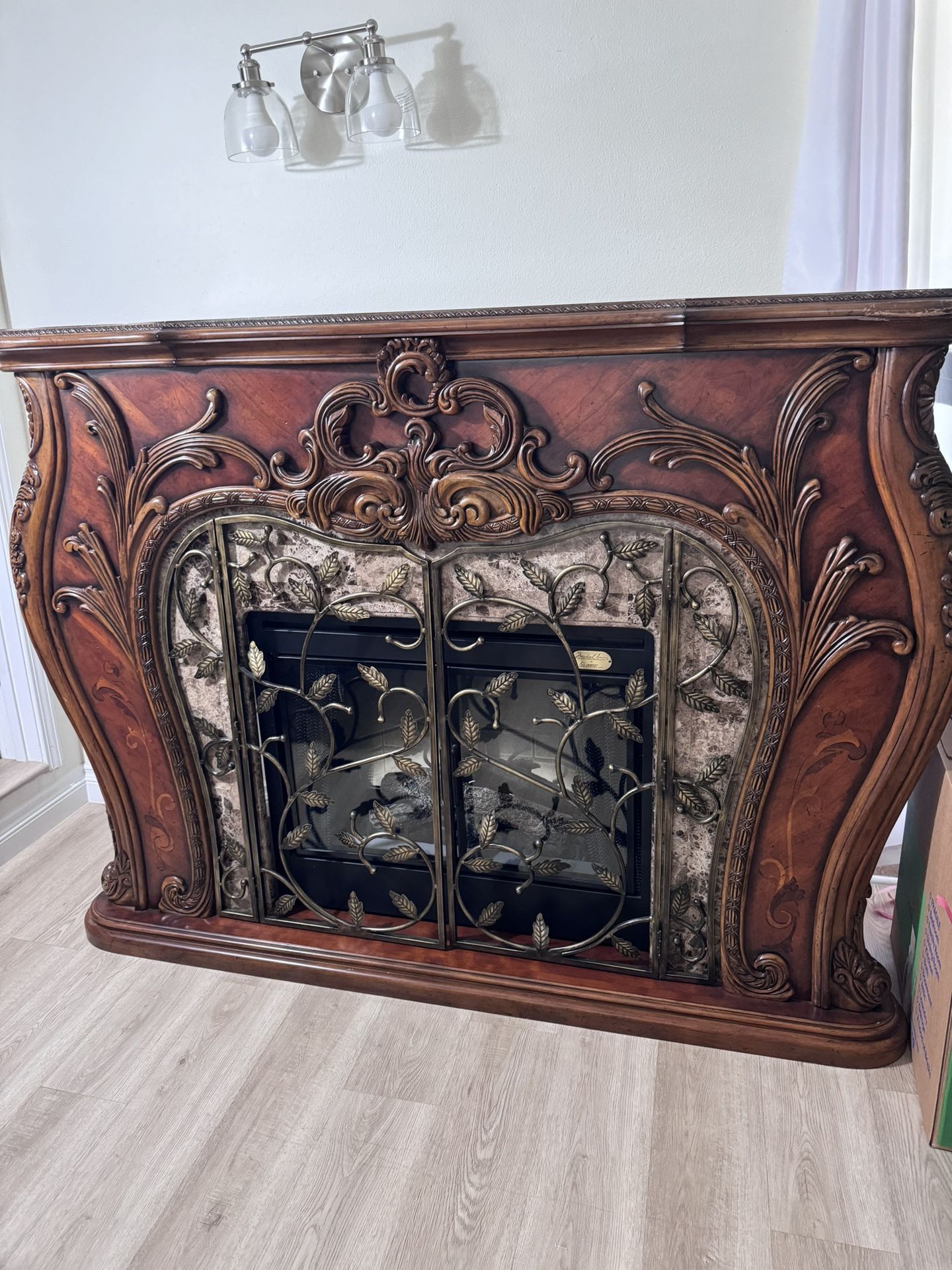 AICO By Michael Amini Palais Fireplace.