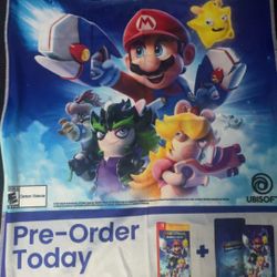 Gamestop Exclusive Mario+Rabbids Sparks of Hope Fabric Postsr