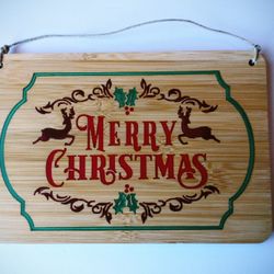 Epoxy Inlay Sign. Christmas Theme