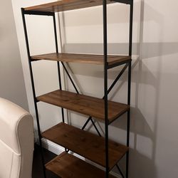 Wood 5 Shelves Bookcase / Book Shelf