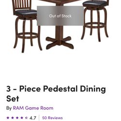 3 Piece Dining Table 