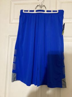 NWTs Blue Athletic Shorts with Gray Side Panels XL