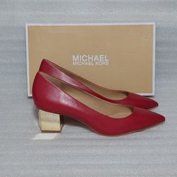 Michael Kors Designer Purse Heels. Brand New In Box. Retail $160. Red Gold. Size 9 Women's Shoes 