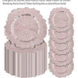 Rose gold chargers-50 Count