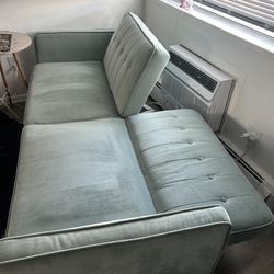 Velvet Light Green Sleeper Sofa - Pickup 