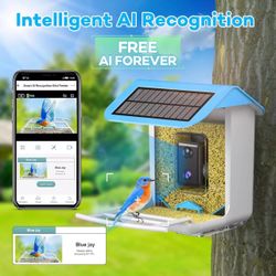 Farmice-Bird Feeder with Camera, Smart Bird Feeder Camera with Al Recognition