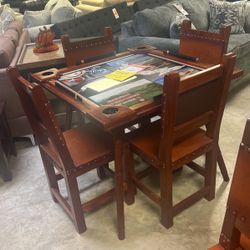 Brand new game table for Christmas for 699 leather chairs handmade