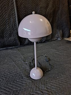 Modern Gray Mushroom Table Lamp - Dome Accent Lamp