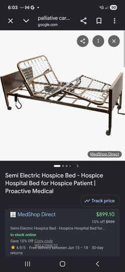 Semi Electric Home Care Bed, with Mattress