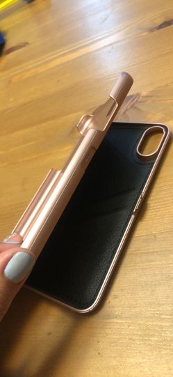 iPhone X case with mirror and credit card holders