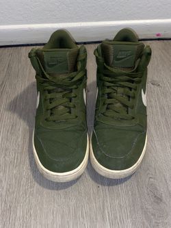 Boy/Men/women/ shoes. Nike Court Borough Mid 2 - Olive Green/Cargo Khaki - 9
