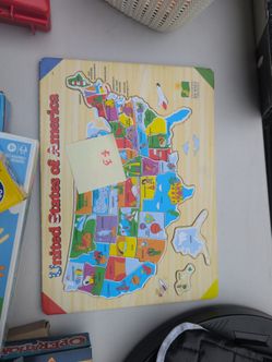 USA Map wooden puzzle
