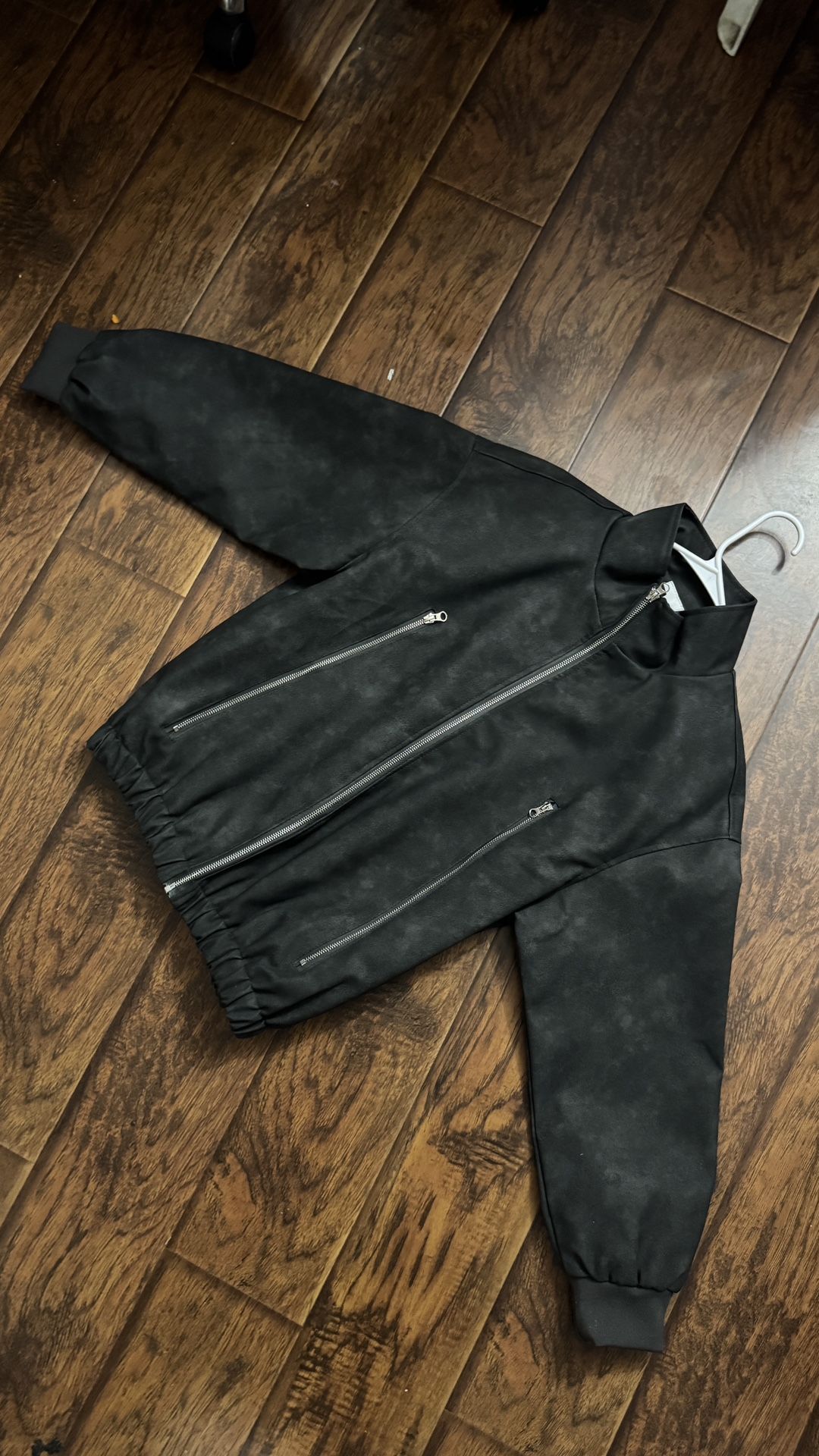 Gray Bomber Jacket.
