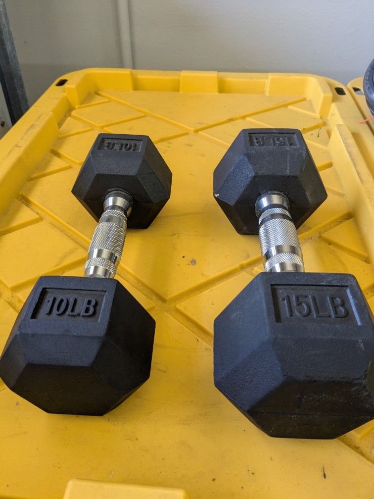 10 Lb And 15 Lb Dumbbell