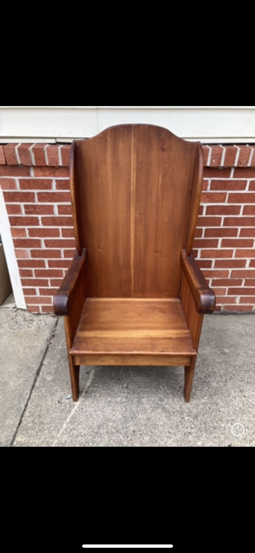 English 18th Century Rare Antique Lamping Chair Oak