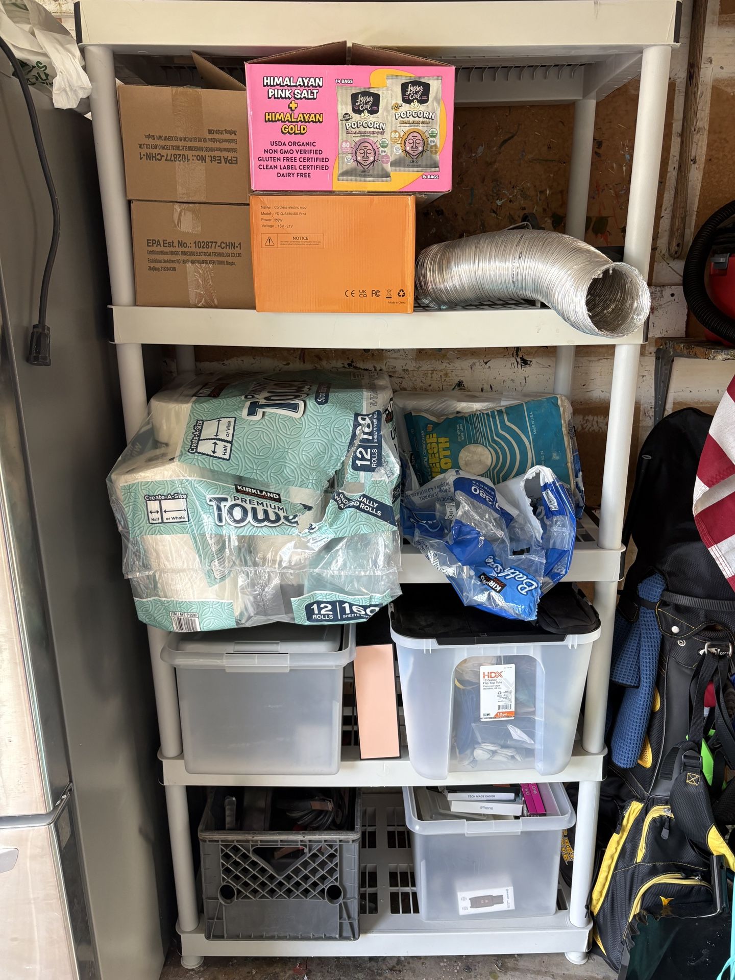 5-Tier Easy Assembly Multi-purpose Plastic Garage Storage Shelving Unit in Gray (36 in. W x 72 in. H x 18 in. D)