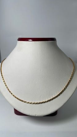 18k gold baht chain necklace