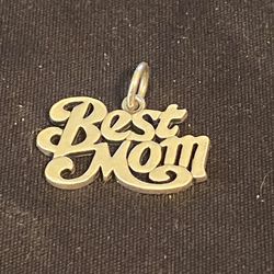 James Avery "Best Mom" Sterling Silver 925 Charm Uncut Loop $59 Retail