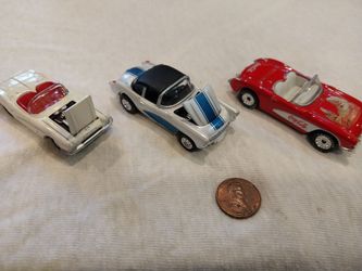 Set of 3 Die-Cast Corvette Toy Cars
