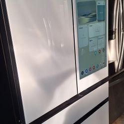 Samsung S/D  Counter Family Hub 30"inch Glass Top French Door Whit Warranty Refrigerator 