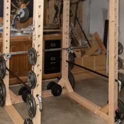 Home built power lift weight rack