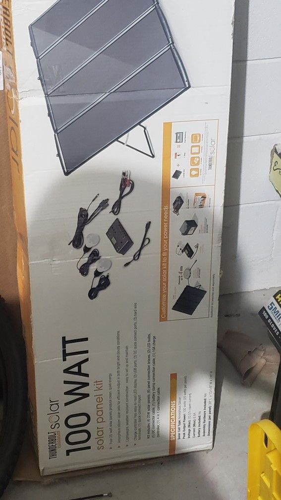 Thunderbolt Solar 100Watt Amorphous Solar Panel Kit