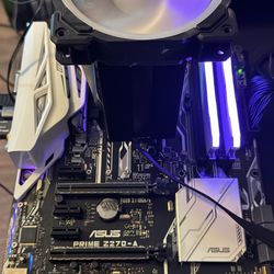 Asus Prime z270-A and intel i5 6500 cpu with 16gb 3200 white corsair DDR4 ram combo