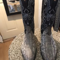 Snake Print Cowboy Boots Size 12