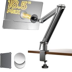 Portable Monitor Holder Mount Arm - Strong Magnetic Support up to 12.9 14.6 15.6 18.4 18.5 inch 360° Rotating Base Swivel for iPad Pro/Mini/Air/Surfac