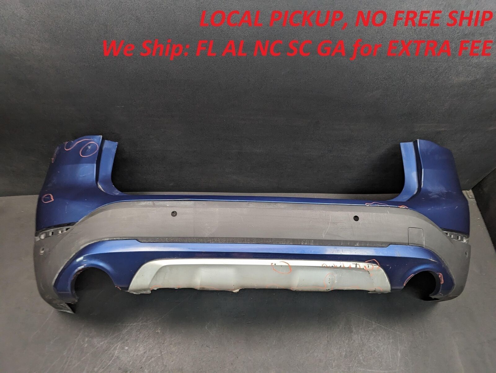 Rear Bumper Cover Phytonic Blue Metallic 2022 BMW X1 51127355271 X (B1853)