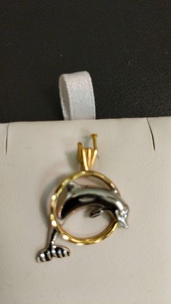 14 K DOLPHINS PENDANT