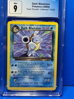 Dark Blastoise 2000 Pokemon 20/82 Team Rocket Unlimited Rare. CGC 9 MINT