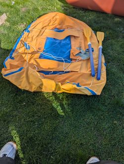 Vintage Kenner Yellow Inflatable Rubber Raft