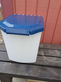 Container for dog food or whatever you want to use it $10. In Donna inside the city