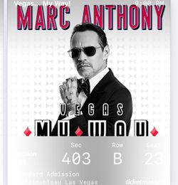 Marc Anthony Las Vegas 8/01/26