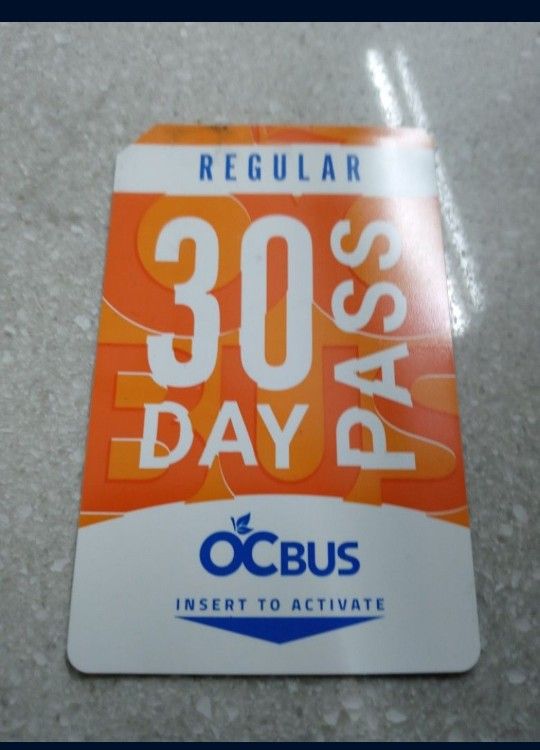 Brand New OCBUS 30 Day Pass For Sale.