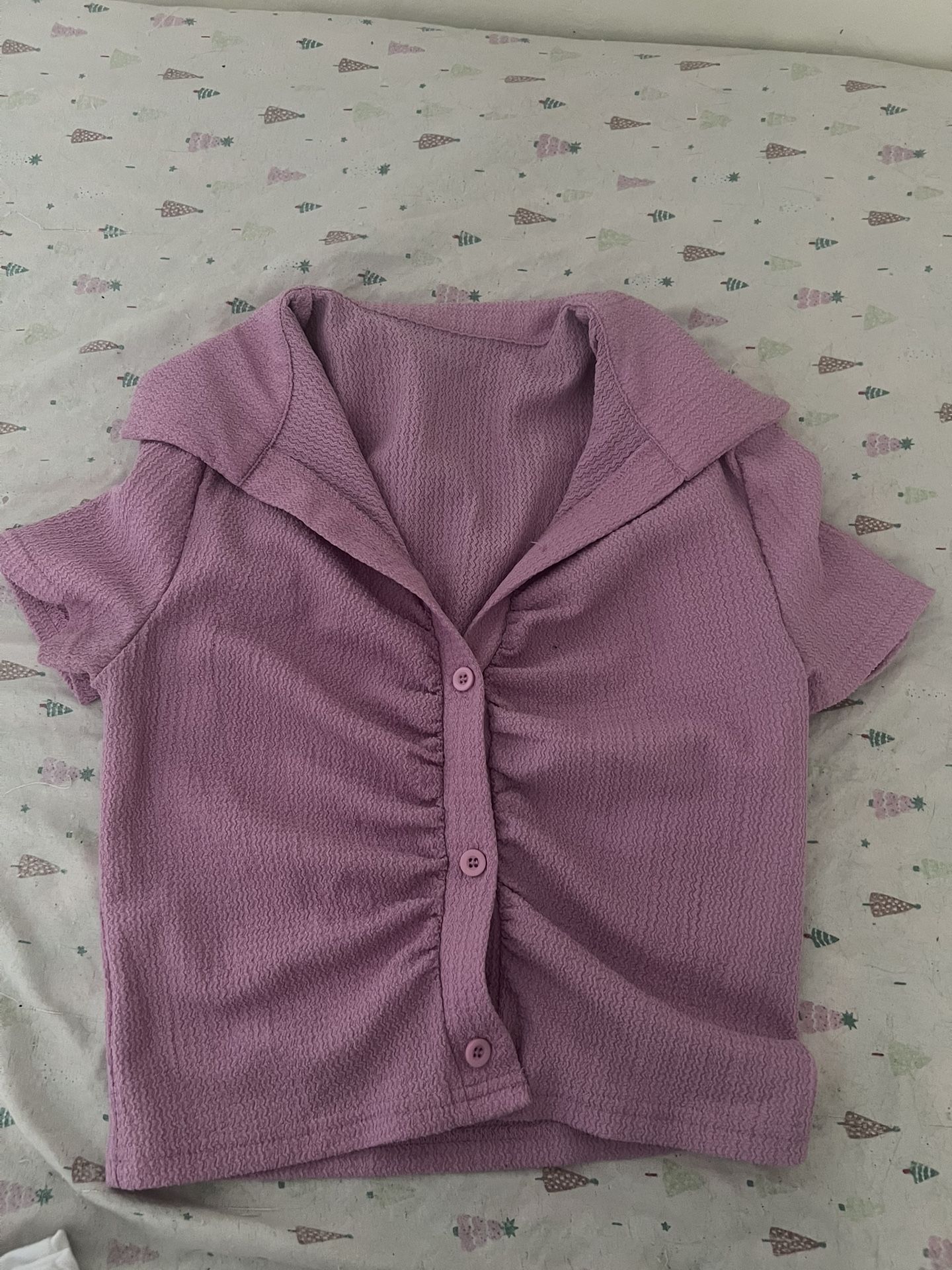 Pink/purple Button Shirt 