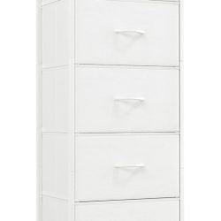 Somdot Tall Dresser for Bedroom with 5 Drawers, Storage Organizer Chest of Drawers with Removable Fabric Bins for Closet Bedside Living Room Laundry E