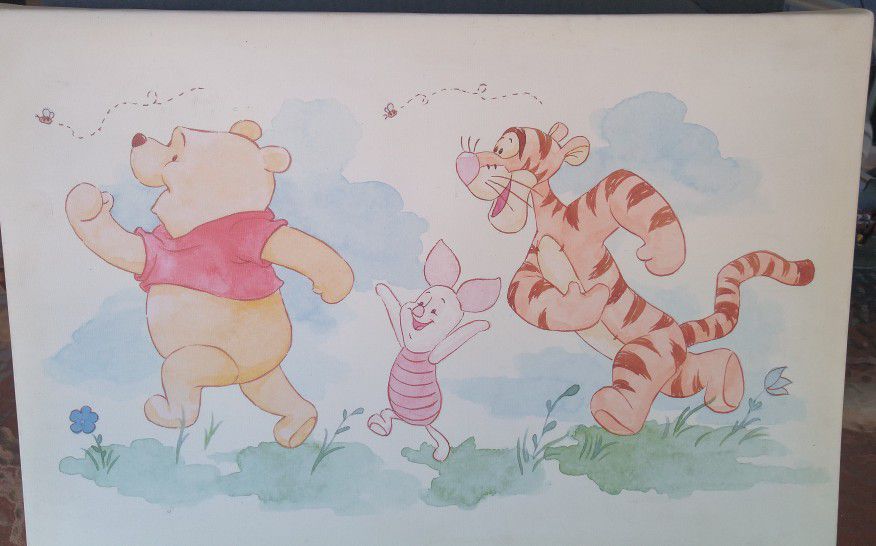Winnie the Pooh Canvas Screenprint 